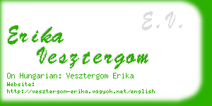 erika vesztergom business card